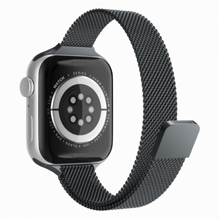 Curea pentru Apple Watch 1/2/3/4/5/6/7/8/SE/SE 2/Ultra (42/44/45/49mm) - Techsuit Watchband (W034) - Black