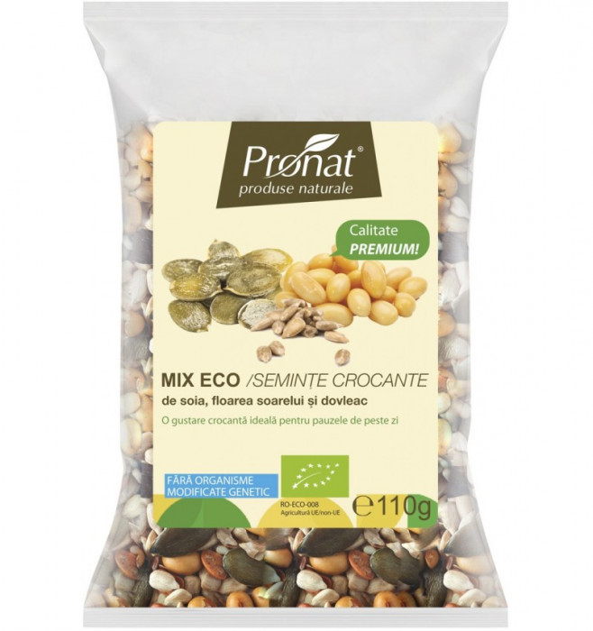 Mix seminte crocante bio, 110g Pronat