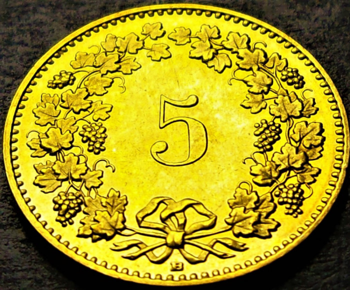 Moneda 5 RAPPEN - ELVETIA, anul 2011 * cod 1199 = UNC