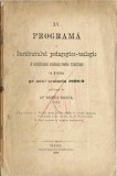 1663SPN XV Programă a Institutului pedagogico-teologic al archidiecesei ortodocse rom&acirc;ne transilvane in Sibiiu ... 1898/9 1899 Sibiu anuar