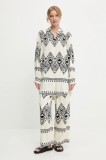 Answear Lab cămașă și pantaloni culoarea bej