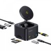 Hub USB-C Baseus MagPro II 7in1, 1 x USB-A - 2 x USB-C - 1 x HDMI - 1 x QI - 1 x SD - 1 x microSD, Negru B00072900121-00