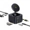 Hub USB-C Baseus MagPro II 7in1, 1 x USB-A - 2 x USB-C - 1 x HDMI - 1 x QI - 1 x SD - 1 x microSD, Negru B00072900121-00