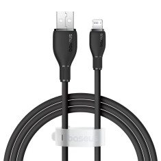 CABLU alimentare si date Baseus Pudding, Fast Charging Data Cable pt. smartphone, USB la Iphone Lightning 2.4A, 1.2m, negru &quot;P10355700111-00&quot; (timbru
