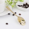 Lingurita Craniu Decorativa Aurie Inox, Cafea, Ceai, Desert, 15cm
