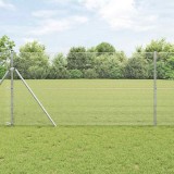 Gard din s&acirc;rmă sudată cu 7 st&acirc;lpi 1.2x10 m Oțel galvanizat