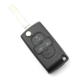 Citroen / Peugeot - Carcasa tip cheie briceag cu 4 butoane si suport baterie, lama tip VA2-SH4, Carguard
