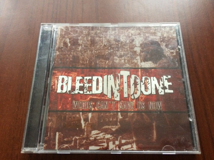 bleed into one words can&#039;t save us now 2003 cd disc muzica hard core rock VG+