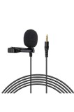 Cumpara ieftin Microfon Lavalier, cu fir, mufă de 3,5 mm, 1,5 m, negru