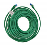 Cablu ecranat S FTP, Lanberg 42724, cat.6A, mufat 2xRJ45, lungime 15 m, AWG 26, 500 MHz, LSZH, de legatura retea, ethernet, verde