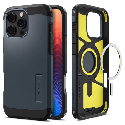 Husa iPhone 16 Pro Max Spigen Tough Armor MagSafe, albastru foto