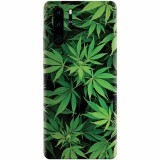 Husa silicon pentru Huawei P30 Pro, Green Leaf Pattern