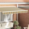 VidaXL Obrație de umbrire pentru cadru de 2,5 m, verde și galben, 2,3 x 0,2 m
