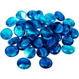 Pietre Decorative din Sticlă, Bleu, Dimensiune 1.7-1.9cm, Greutate 300g