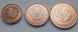 Set 3 monede 1, 2, 5 cents 2021 Germania, unc, km#207-209