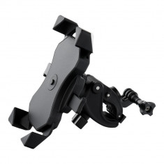 Suport Telefon si Suport Camera Sport Reglabil Pentru Bicicleta BPH Negru