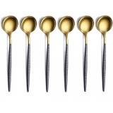 Set 6 lingurita din inox, Berglander CTAHG6 Auriu/Negru