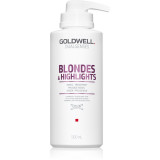 Goldwell Dualsenses Blondes &amp; Highlights masca pentru regenerare neutralizeaza tonurile de galben 500 ml