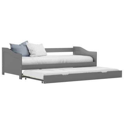 Gossi cadru pat canapea, extensibil, gri, 90 x 200 cm, lemn de pin foto