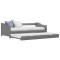Gossi cadru pat canapea, extensibil, gri, 90 x 200 cm, lemn de pin