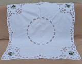 FATA DE MASA VINTAGE DIN PANZA DE BUMBAC, DANTELA SI BRODERIE CU RATE MECANIZATA