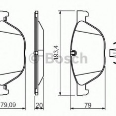 Set placute frana,frana disc BMW Seria 5 Touring (F11) (2010 - 2016) BOSCH 0 986 494 429