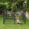PawHut, tarc modular metalic pentru animale, 79x100cm, negru | Aosom Ro