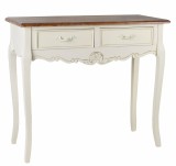 Consola Shabby Chic alba cu blat bej HMB006