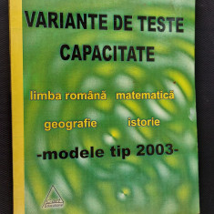 VARIANTE DE TESTE CAPACITATE ROMANA MATEMATICA GEOGRAFIE ISTORIE STOICA TOMA