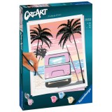 Set pictura pe numere - Creart - Masina pe plaja | Ravensburger