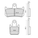 Placute frana (Sinter) Yamaha YZF R1 1000 2007-2012 Cod Produs: MX_NEW 225102973RM