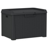 Cumpara ieftin Cutie de depozitare pentru gradina, antracit, 125 L, PP