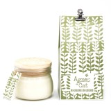 Cumpara ieftin Lumanare Soia Rubarba, 180g, Cadou, Boho Rustic. Parfum Natural, Vegan, Ardere Lunga 30h+, Aromaterapie, Decor Casa, Fara Toxine