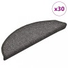 VidaXL Covorașe pentru scări, 30 buc., 56x17x3 cm, gri &icirc;nchis, semirotunde 3365745