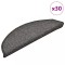 vidaXL Covorașe pentru scări, 30 buc., 56x17x3 cm, gri &icirc;nchis, semirotunde 3365745