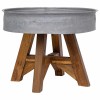 Masuta de cafea, argintiu, 60x45 cm, amestec lemn reciclat