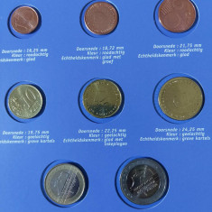 Olanda 1999-2001 - Set complet de euro bancar de la 1 cent la 2 euro