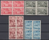 ROMANIA 1948 LP 233 - 1 MAI ZIUA MUNCII SERIA IN BLOC DE 4 TIMBRE STARE MNH, Nestampilat