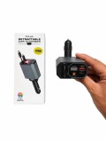 Cumpara ieftin Incarcator auto retractabil 4 in 1, 120W, USB proiector stelar si iluminare RGB