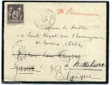 France 1899 Mourning Cover Paris Littre to Gand Belgium D.577