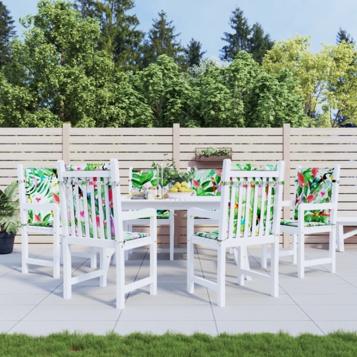 Perne pentru scaune cu spătar jos, 6 buc, multicolor, textil