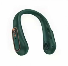 Ventilator portabil pentru gat, cu acumulator verde