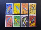 Nagaland 1970s - Seria Completă &bdquo;Ornitologie / Păsări Exotice &amp; Papagali Tropicali&rdquo; 8 Valori Ștampilat - Cod: -SW13