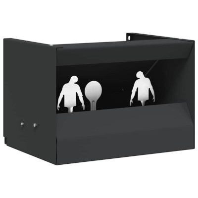 vidaXL Cutie pentru capcane de bile Negru 29 x 22 x 20 cm Oțel 42013598 foto