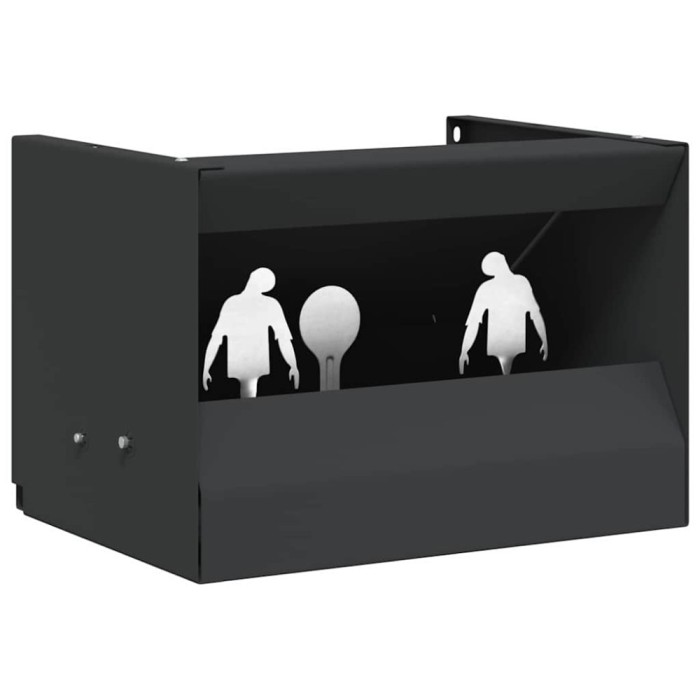 vidaXL Cutie pentru capcane de bile Negru 29 x 22 x 20 cm Oțel 42013598