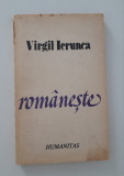 Virgil Ierunca Romaneste carte cu autograf