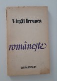 Virgil Ierunca Romaneste carte cu autograf