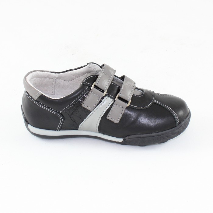 Pantofi copii piele naturala - Marelbo negru gri - Marimea 25 | Okazii.ro