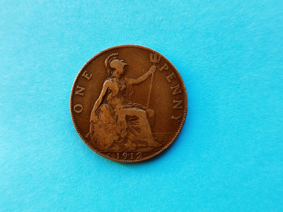 One Penny 1912 H -Anglia-- foto