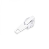 Cursor metalic cu autoblocare pentru fermoar spiralat 5 mm, Alb